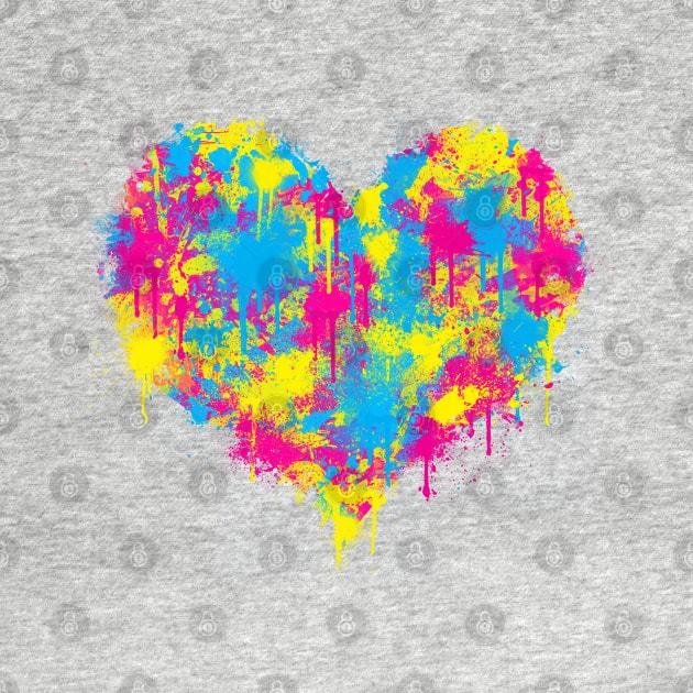 CMYK Messy Heart by GAz